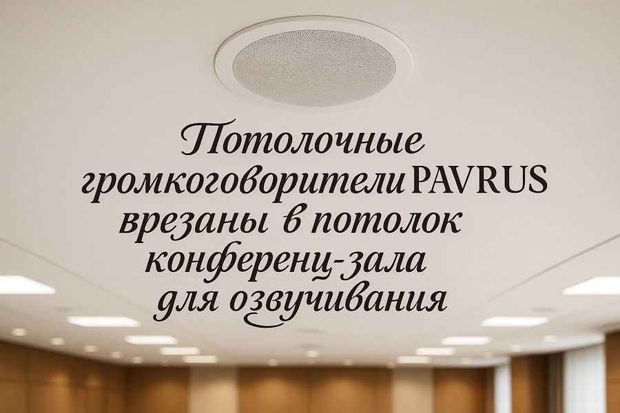 Потолочные громкоговорители PAVRUS для озвучивания конференц-залов